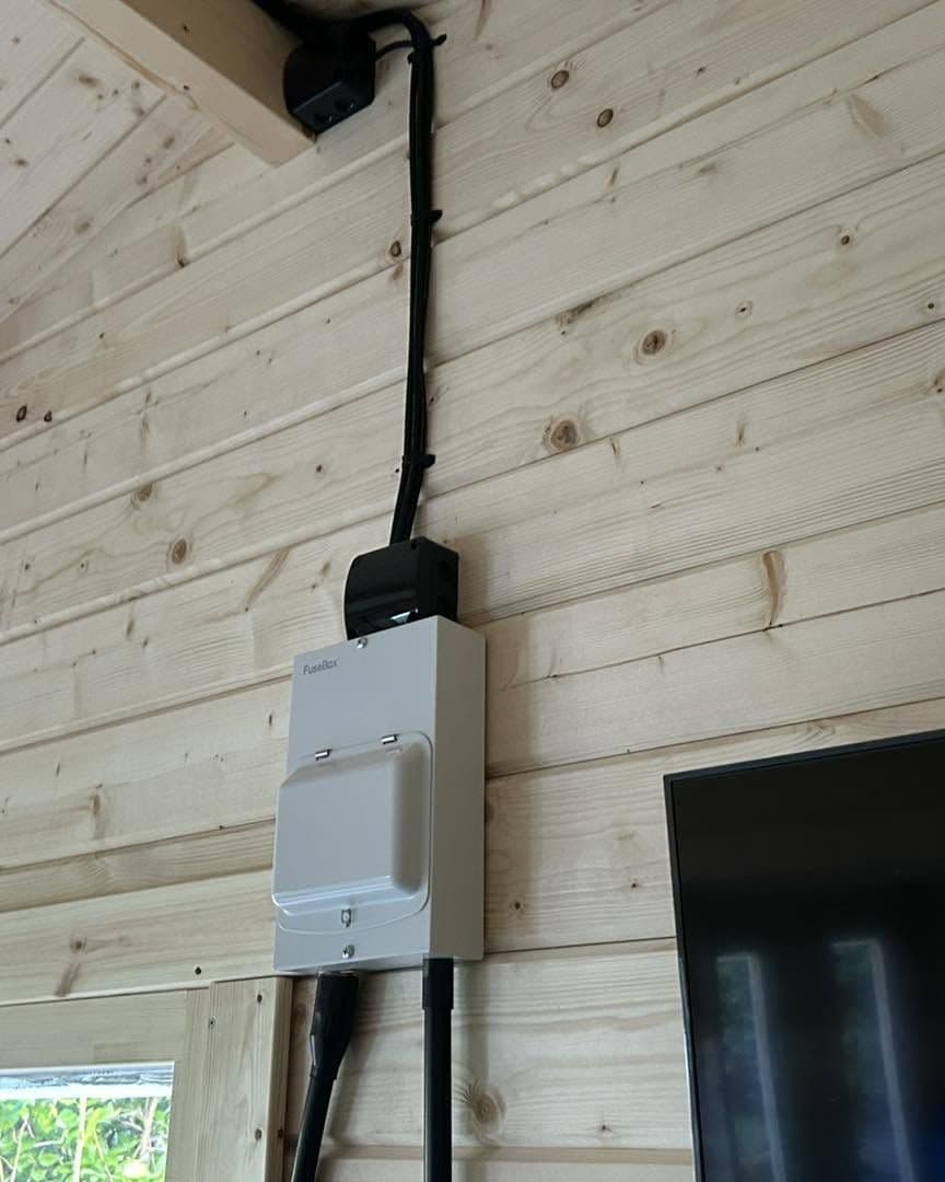 New consumer unit fitted to supply a garden room
